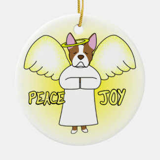 Ornement de Noël de Boston Terrier d'ange de joie
