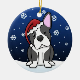 Ornement de Noël de Boston Terrier de bande