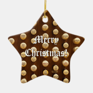 Ornement de Noël de boutons d'arrêt d'organe de