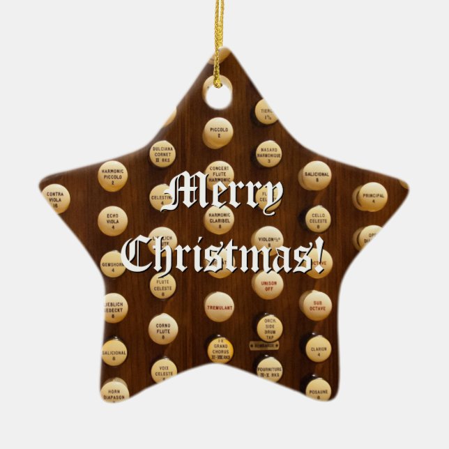 Ornement de Noël de boutons d'arrêt d'organe de (Devant)