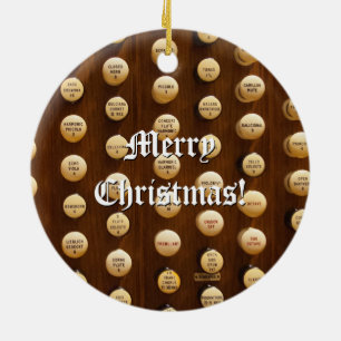 Ornement de Noël de boutons d'arrêt d'organe de