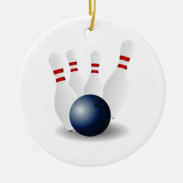 Ornement de Noël de bowling (Devant)