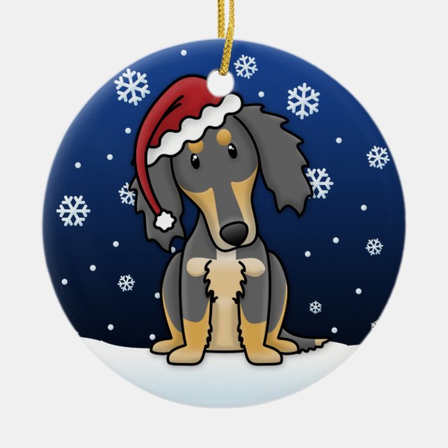 Ornement de Noël de BT Saluki de bande dessinée de (Devant)