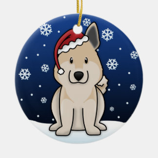 Ornement de Noël de Buhund de Norvégien de bande