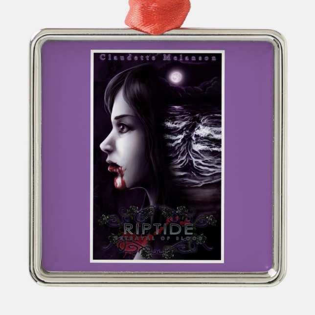 Ornement de Noël de carré de prime de couverture (Devant)