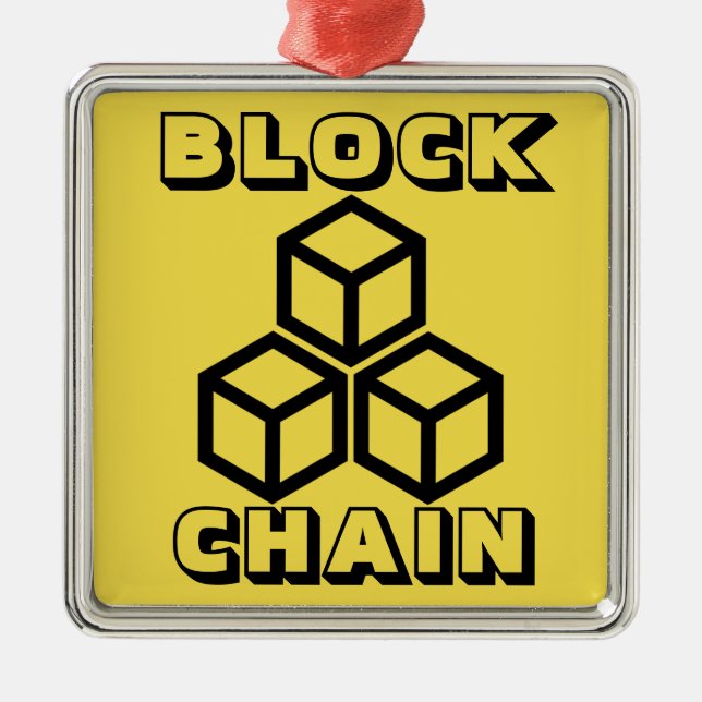 Ornement de Noël de chaîne de bloc de Blockchain (Devant)