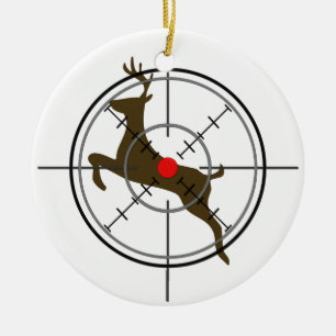 Ornement de Noël de chasse de cerfs communs