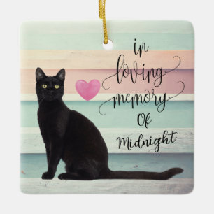 Ornement De Noël De Chat Noir En Mémoire De Votre