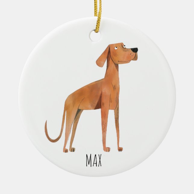 Ornement de Noël de chien (Devant)
