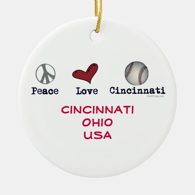 Ornement de Noël de Cincinnati Etats-Unis d'amour (Devant)