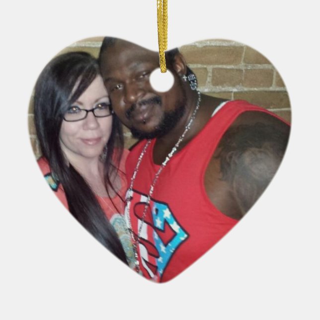 Ornement de Noël de coeur (Devant)