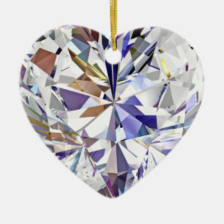 Ornement de Noël de coeur de diamant