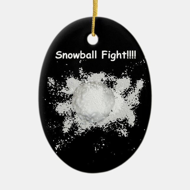 Ornement de Noël de Combat de Boules de Neige Drôl (Devant)