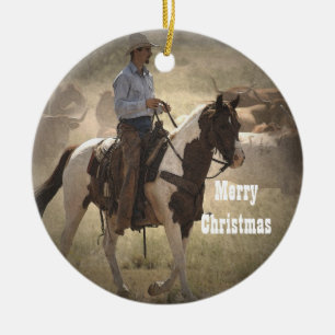 Ornement de Noël de cowboy
