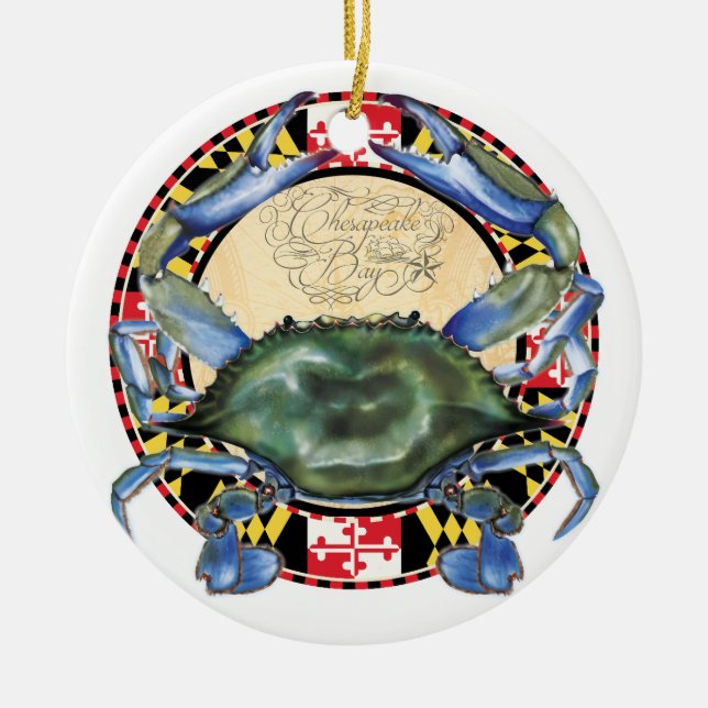 Ornement de Noël de crabe bleu (Devant)