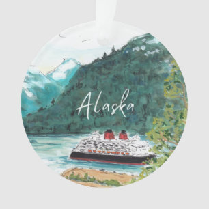 Ornement de Noël de croisière en Alaska