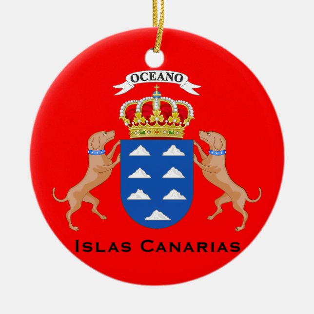 Ornement de Noël de Cutom des Îles Canaries (Devant)