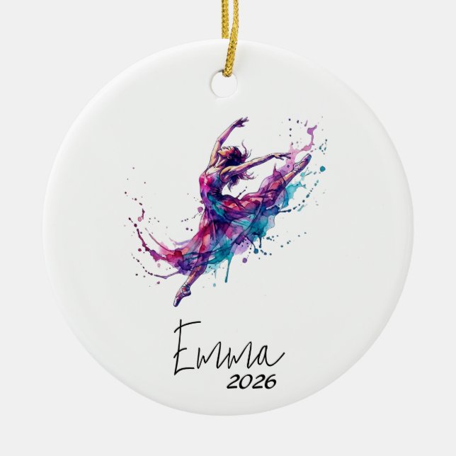 Ornement de Noël de danse, Cadeau de danse de ball (Devant)