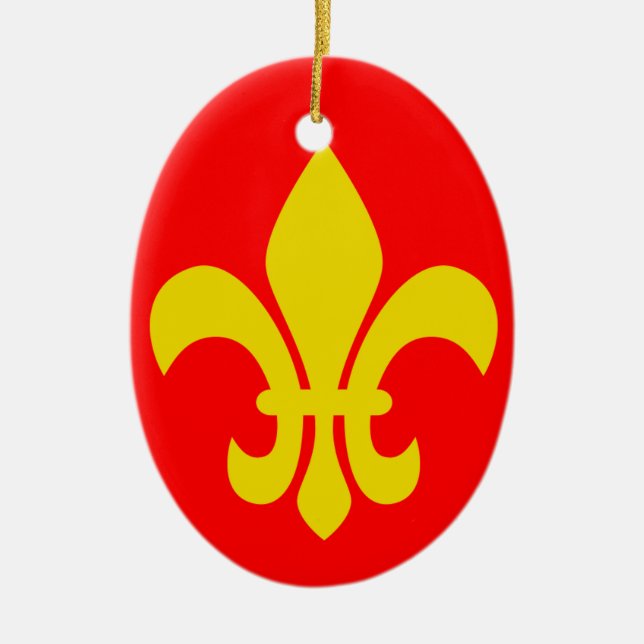 Ornement de Noël de Fleur de Lis* France (Devant)