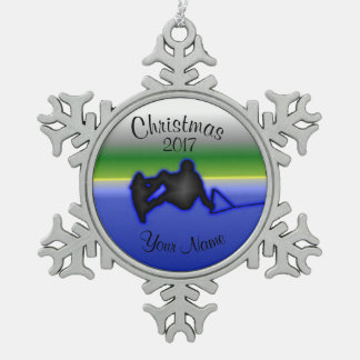 Ornement de Noël de flocon de neige d'étain de