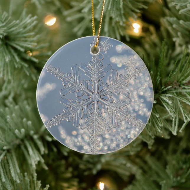 Ornement de Noël de flocon de neige en argent (Arbre)