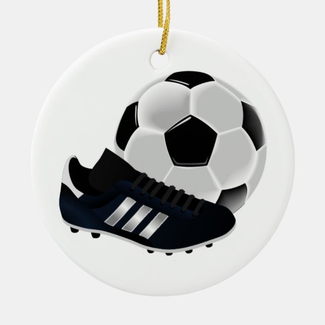 Ornement de Noël de football (Devant)