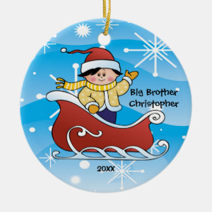 Ornement de Noël de frère de Sleigh