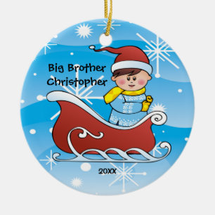 Ornement de Noël de frère de Sleigh
