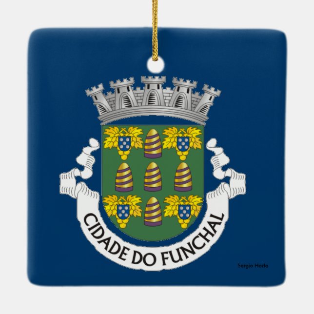 Ornement de Noël de Funchal Madère (Dos)