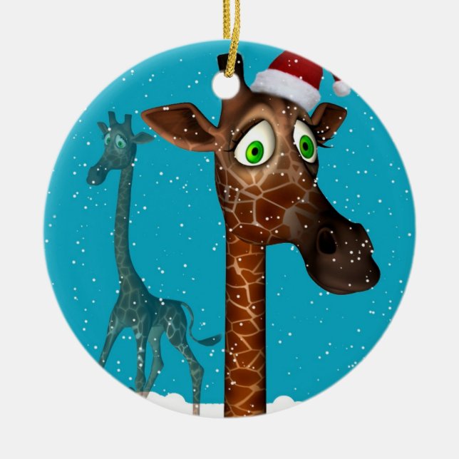 ornement de Noël de girafe (Devant)