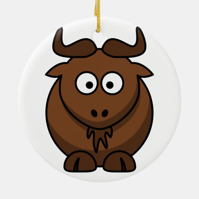 Ornement de Noël de gnou (gnou) (Dos)