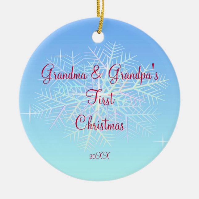 Ornement de Noël de grand-mère et grand-père pour  (Devant)