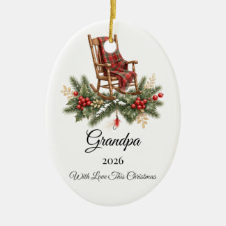 Ornement de Noël de grand-père personnalisé avec n