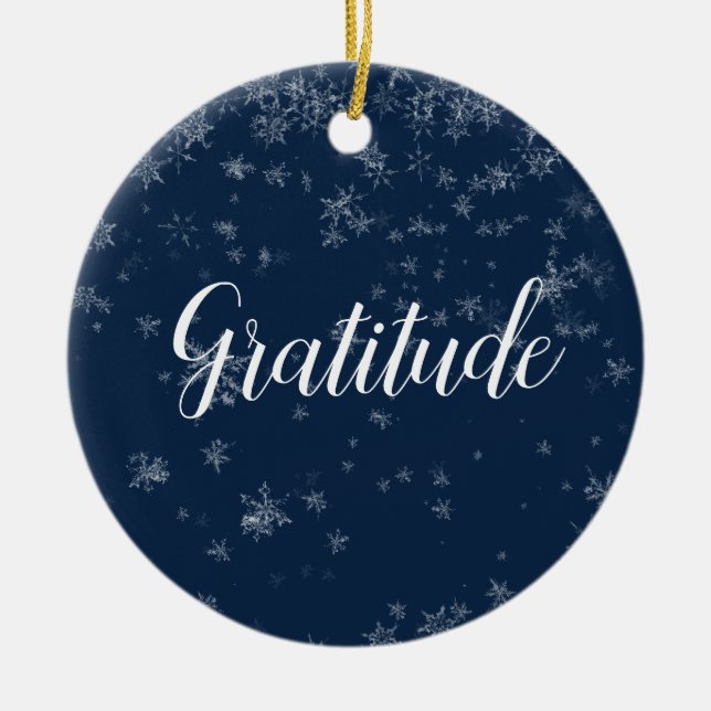 Ornement de Noël de gratitude (Devant)