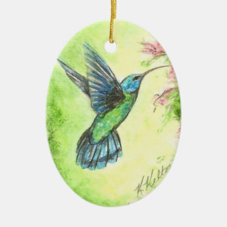 Ornement de Noël de jardin de colibri