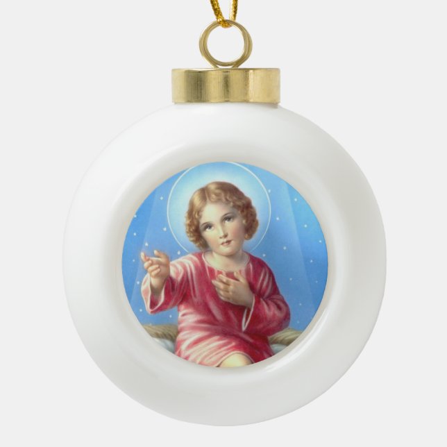 Ornement de Noël de Jésus de bébé (Devant)