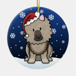 Ornement de Noël de Keeshond de bande dessinée de
