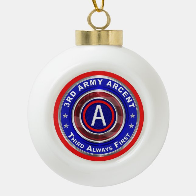 Ornement de Noël de la 3e armée ARCENT (Devant)