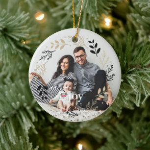 Ornement de Noël de la couronne noire et or