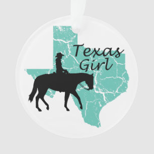 Ornement de Noël de la fille du Texas