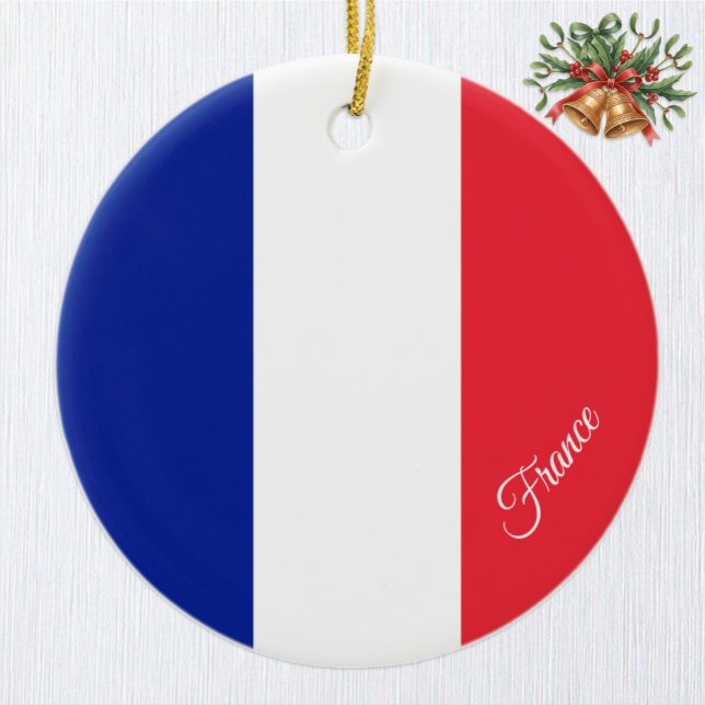 Ornement de Noël de la France, Drapeau français (French Flag Ornament / Christmas, France)