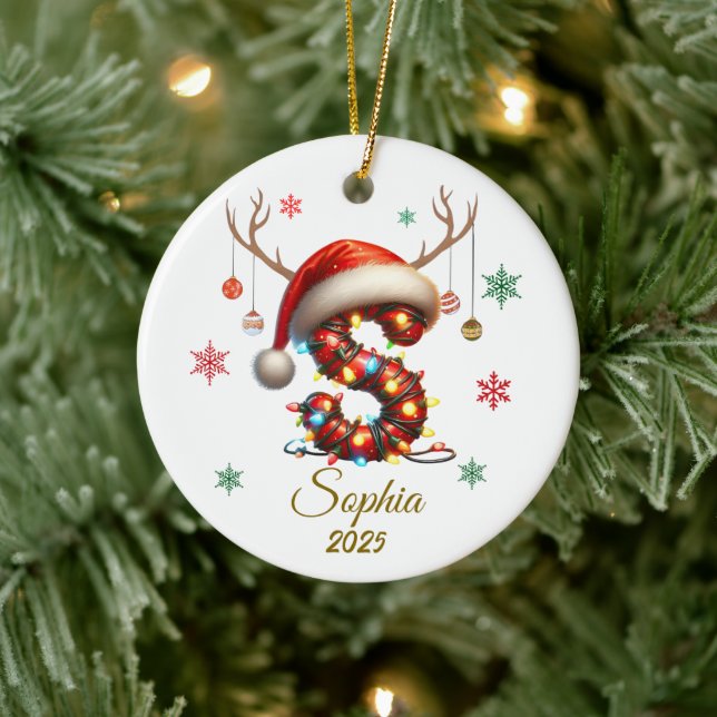 Ornement de Noël de la lumière initiale personnali (Arbre)