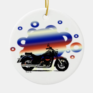 Ornement de Noël de la moto | Message personnalisé
