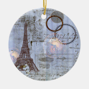 Ornement de Noël de la Tour Eiffel en vapeur