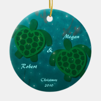 Ornement de Noël de l'amour de la tortue