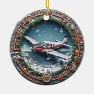Ornement de Noël de l'avion