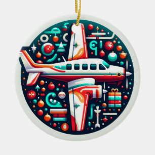 Ornement de Noël de l'avion