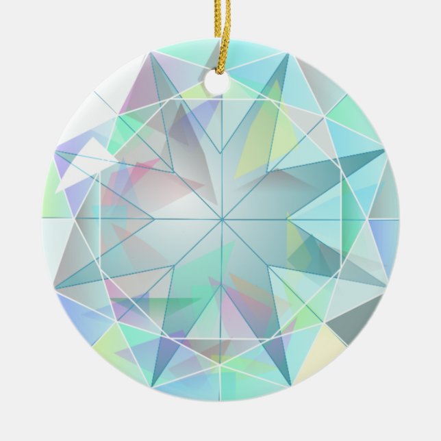 Ornement de Noël de l'étoile diamant (Devant)