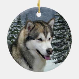 Ornement de Noël de Malamute