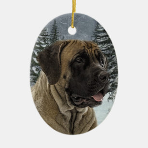 Ornement de Noël de mastiff